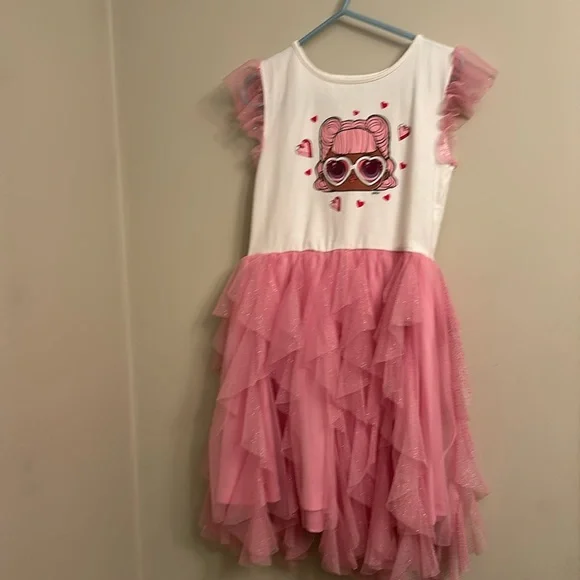 open lace back dress Amazon.com: L.O.L. Surprise! Girls Dress One Shoulder Cake Casual Tutu  Flowy Birthday Party Dress Blue 6-7 Years: Clothing, Shoes & Jewelry main image 0